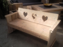 Bench with hearts
